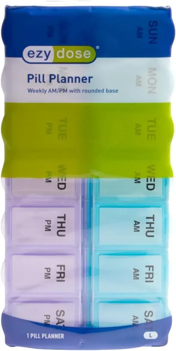 EZY DOSE Weekly AM/PM Pill Organizer Case 14 Compartments | Arthritis Foundation Recommended - view 4