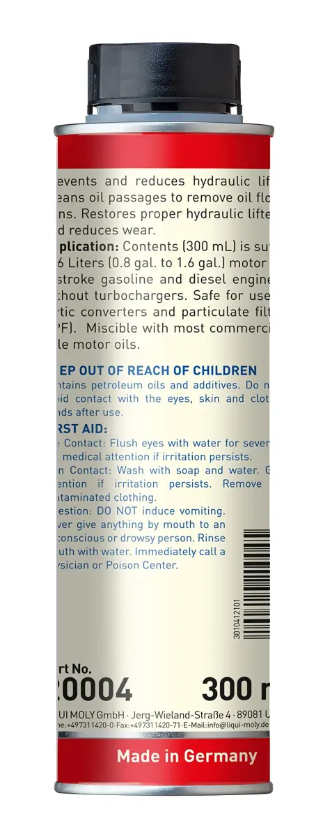 Liqui Moly Hydraulic Lifter Additive 300 ml (10.14 Fl Oz) | Cleans Valves & Quiets Tappets - view 2