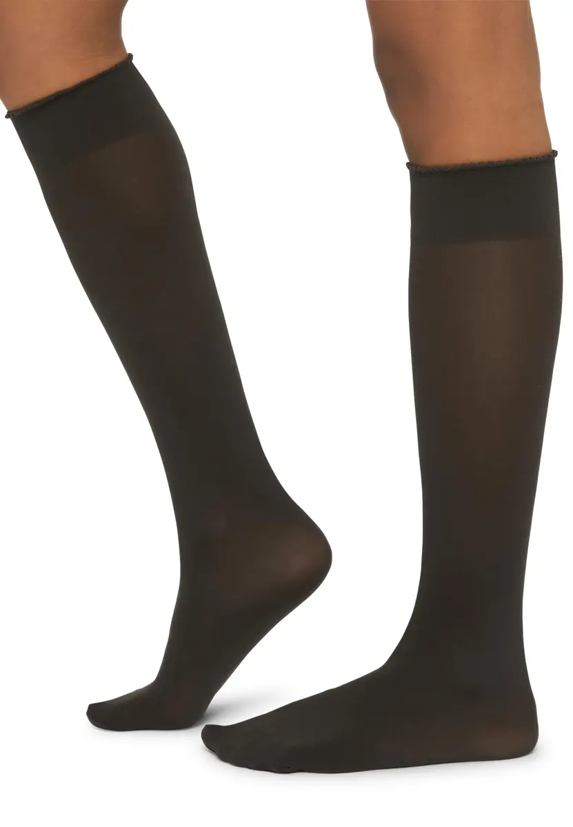Wolford Velvet De Luxe 50 Knee-highs | Compression Stockings for Women, Black, S - main product image