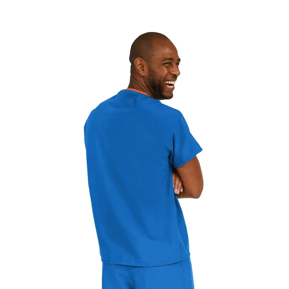 Medline PerforMAX Reversible V-Neck Scrub Top, 3XL, Royal Blue | Energy-efficient, quick-drying, durable medical scrub - view 2