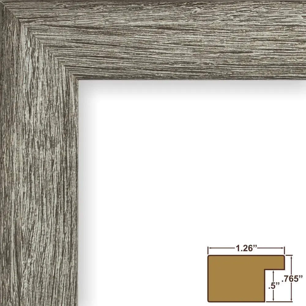 Craig Frames 10x13 Gray Barnwood Picture Frame 25.4cm x 33cm | Rustic Wall & Tabletop Decor - view 2