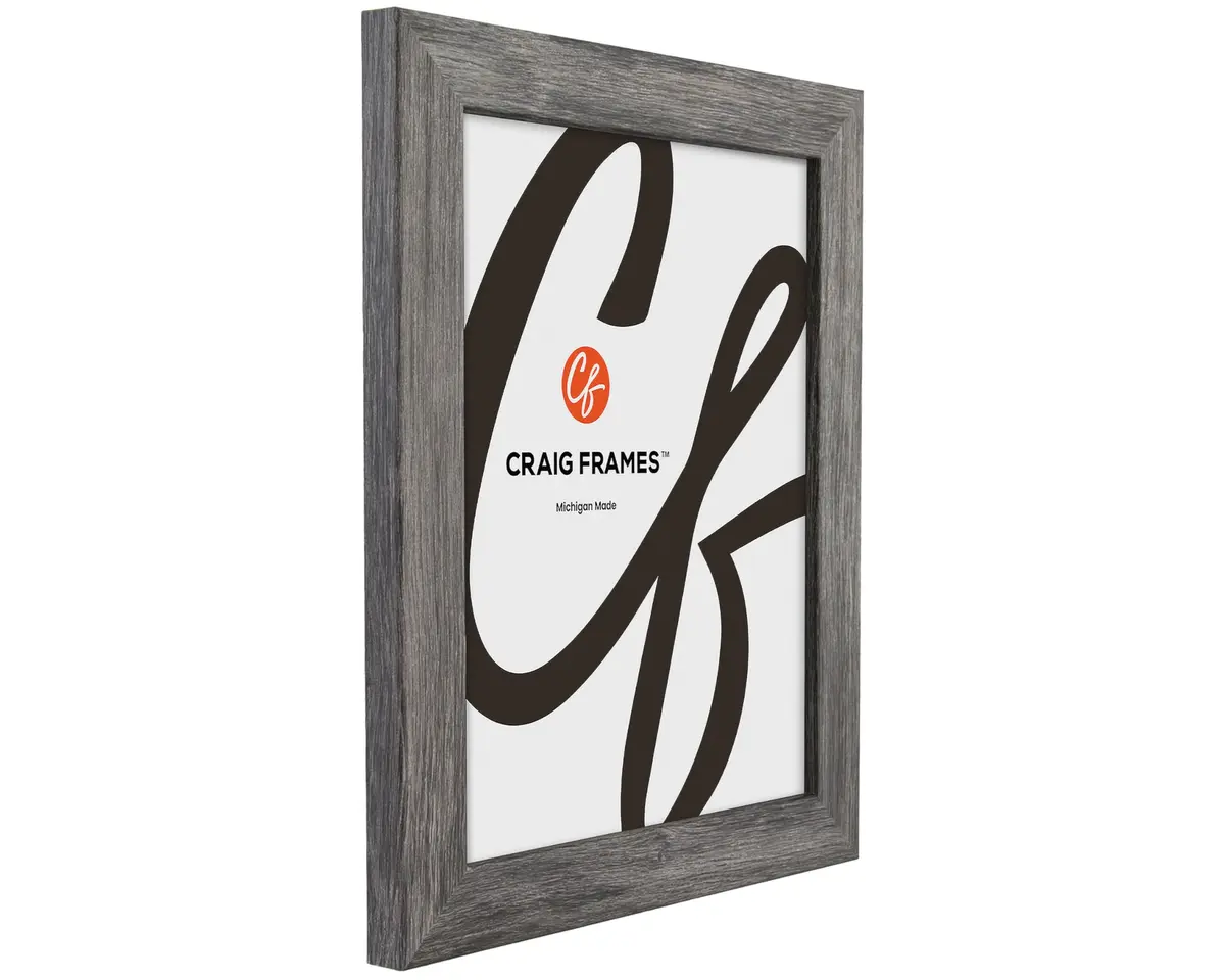 Craig Frames 10x13 Gray Barnwood Picture Frame 25.4cm x 33cm | Rustic Wall & Tabletop Decor - view 3