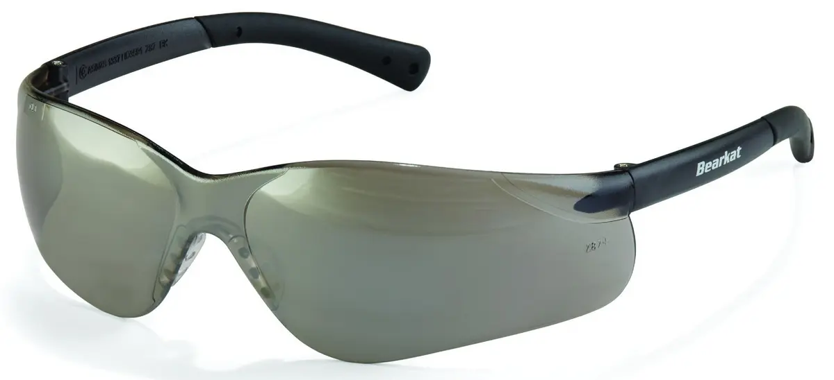 MCR Safety BearKat BK317 Polycarbonate Safety Glasses with Silver Mirror Lens | ANSI Z87.1 Impact Resistant - main product image