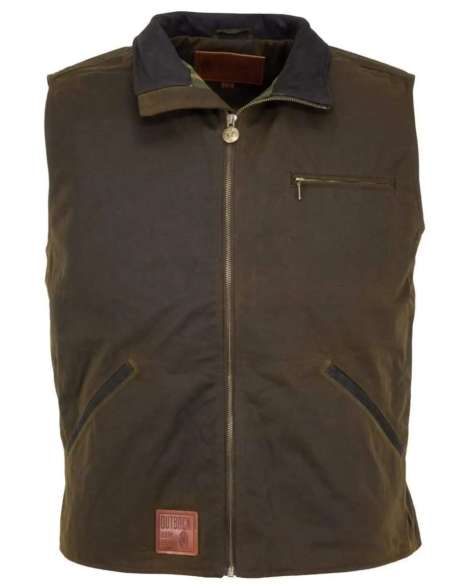 Outback Trading Company Sawbuck Oilskin Western Vest X-Large | Waterproof & Breathable, Classic Style - main product image