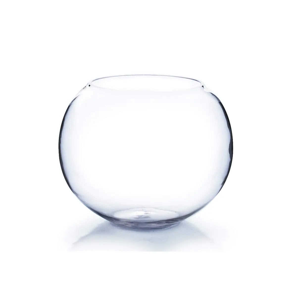 WGVI Large Glass Bubble Vase 23cm (9"D) | Handcrafted Clear Decorative Bowl for Home & Events - main product image