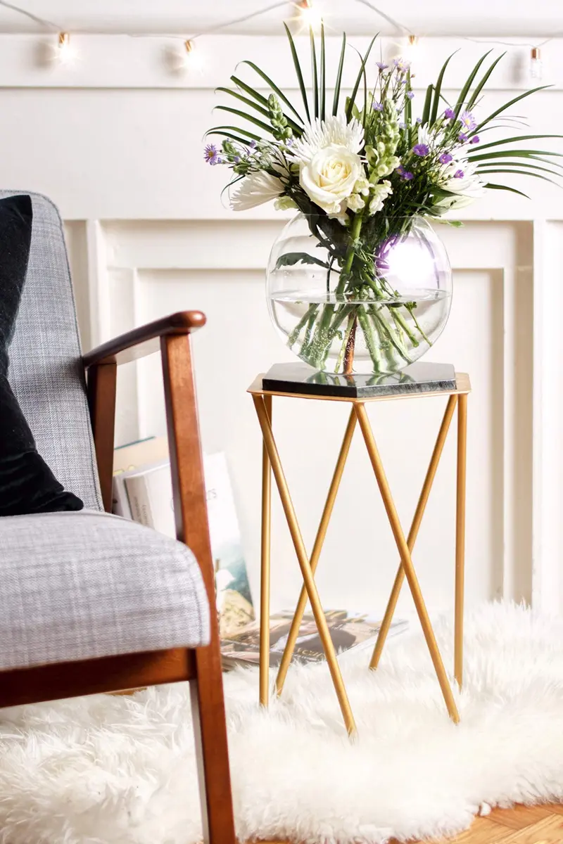 WGVI Large Glass Bubble Vase 23cm (9"D) | Handcrafted Clear Decorative Bowl for Home & Events - view 5