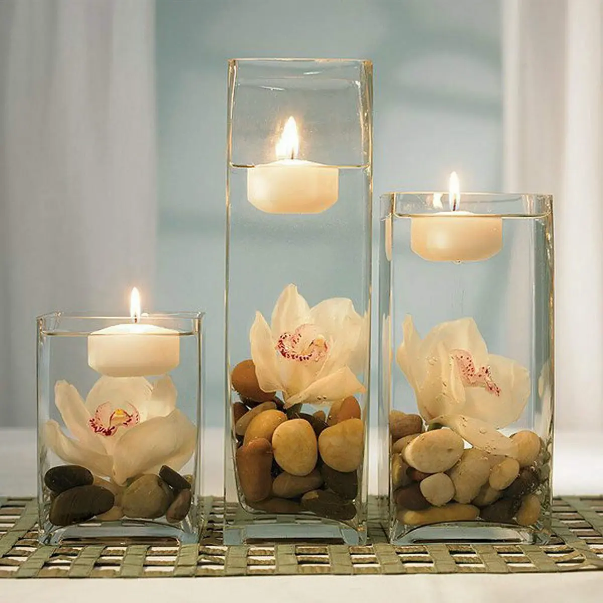 WGVI Rectangle Block Vase 6" x 4" x 6" Clear Glass Home Decor - view 6