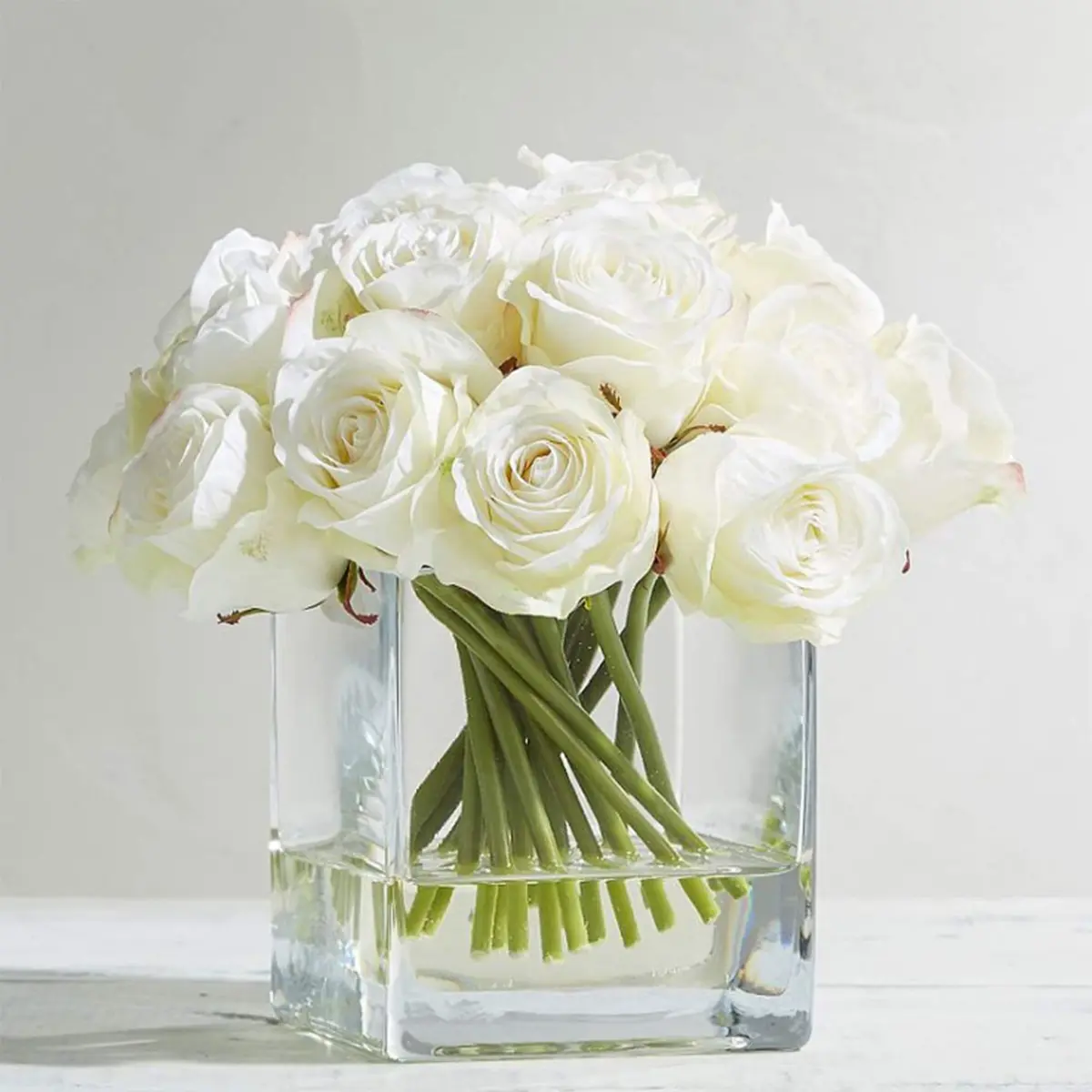 WGVI Rectangle Block Vase 6" x 4" x 6" Clear Glass Home Decor - view 7