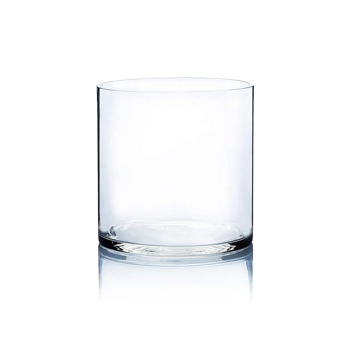WGVI 7" Cylinder Vase | Clear Wide Large Diameter Glassware for Home Accent Decor - main product image