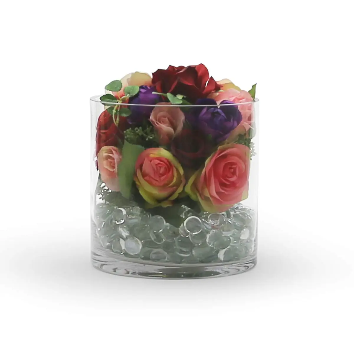 WGVI 7" Cylinder Vase | Clear Wide Large Diameter Glassware for Home Accent Decor - view 4