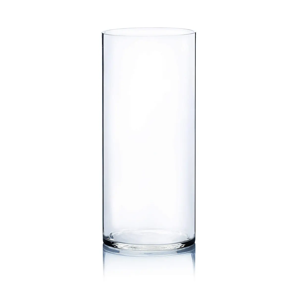 WGVI Clear Cylinder Glass Vase 18 cm (7") x 40 cm (15.75") | Large Diameter Floral Container for Weddings & Home Decor - main product image