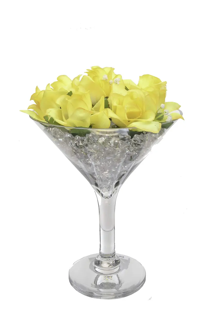 WGVI WGV Martini Glass Vase, Open 9" | Elegant Handblown Glass Centerpiece - view 6