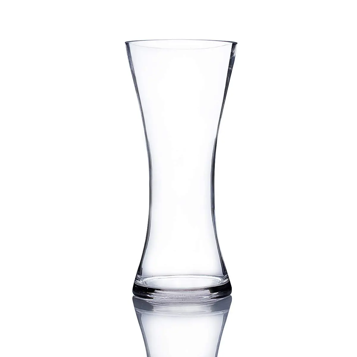 WGVI Unique Bouquet Vase, 5" W, 12" H, Clear Glass Tall Floral Centerpiece for Home & Wedding Decor - main product image