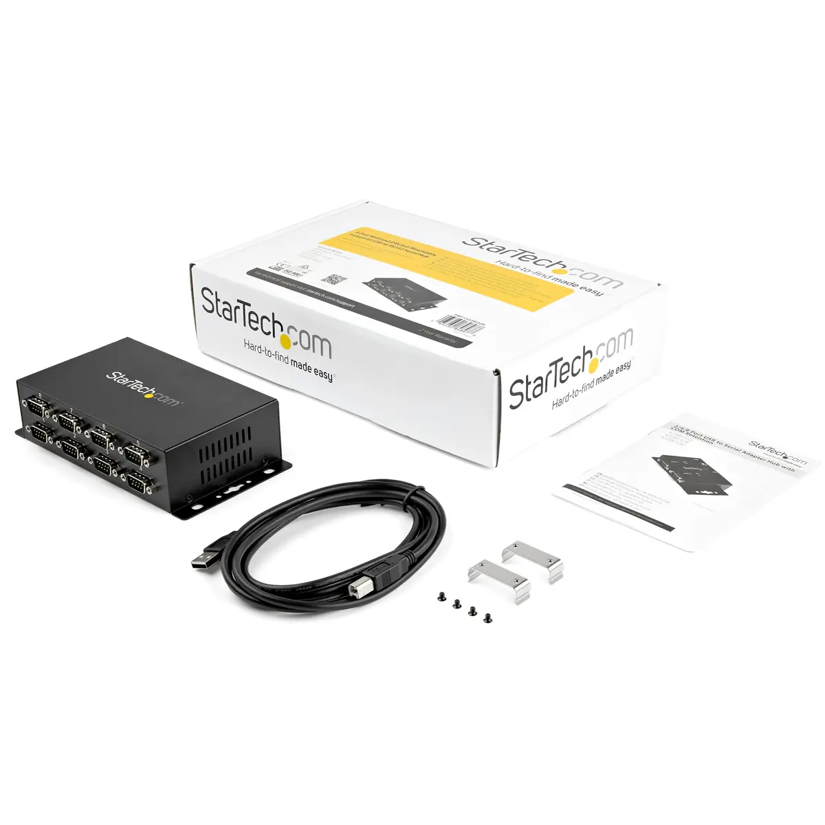 StarTech.com 8-Port USB to Serial RS232 Hub, Industrial, TAA (ICUSB2328I) | Rugged Metal Enclosure, COM Port Retention, Plug & Play - view 5