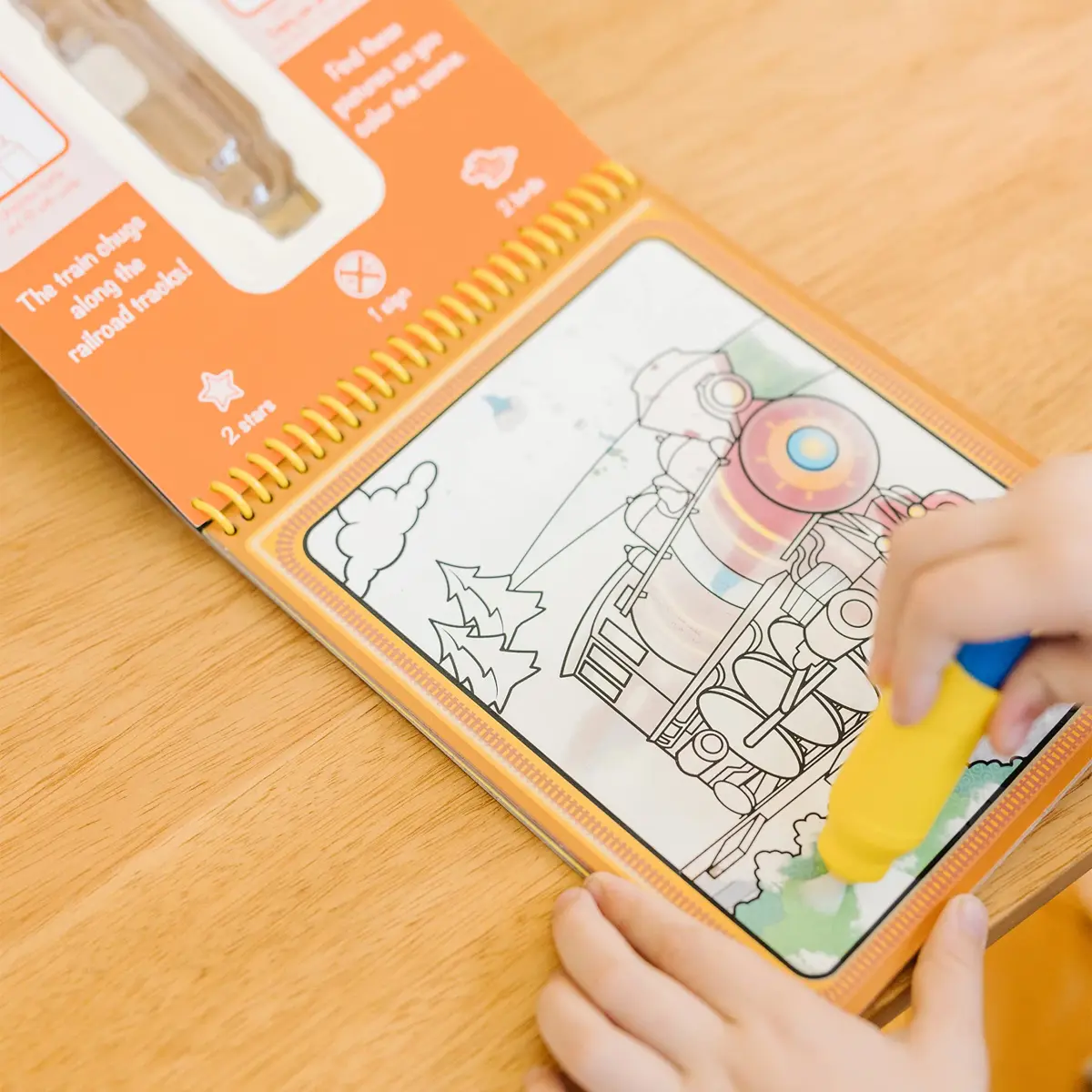 Melissa & Doug On The Go Water Wow! Mess Free Coloring Book Vehicles 25.4cm (10in) | FSC Certified Activity Pad - view 9