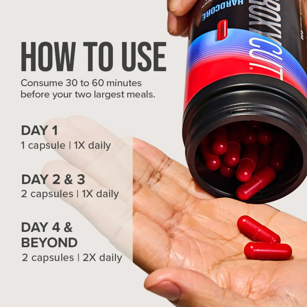 Hydroxycut Hardcore Thermogenic Supplement 60 Capsules | Metabolism Support with 265mg Caffeine - view 6