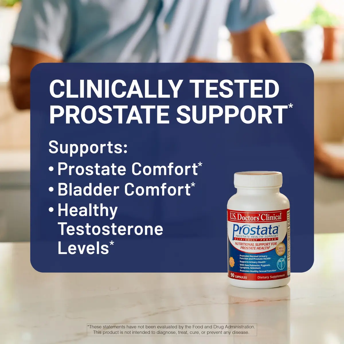 U.S.DOCTORS'CLINICAL Prostata - Clinically Proven Prostate Supplement for Men - 60 Capsules | Supports Urinary & Bladder Health - view 2