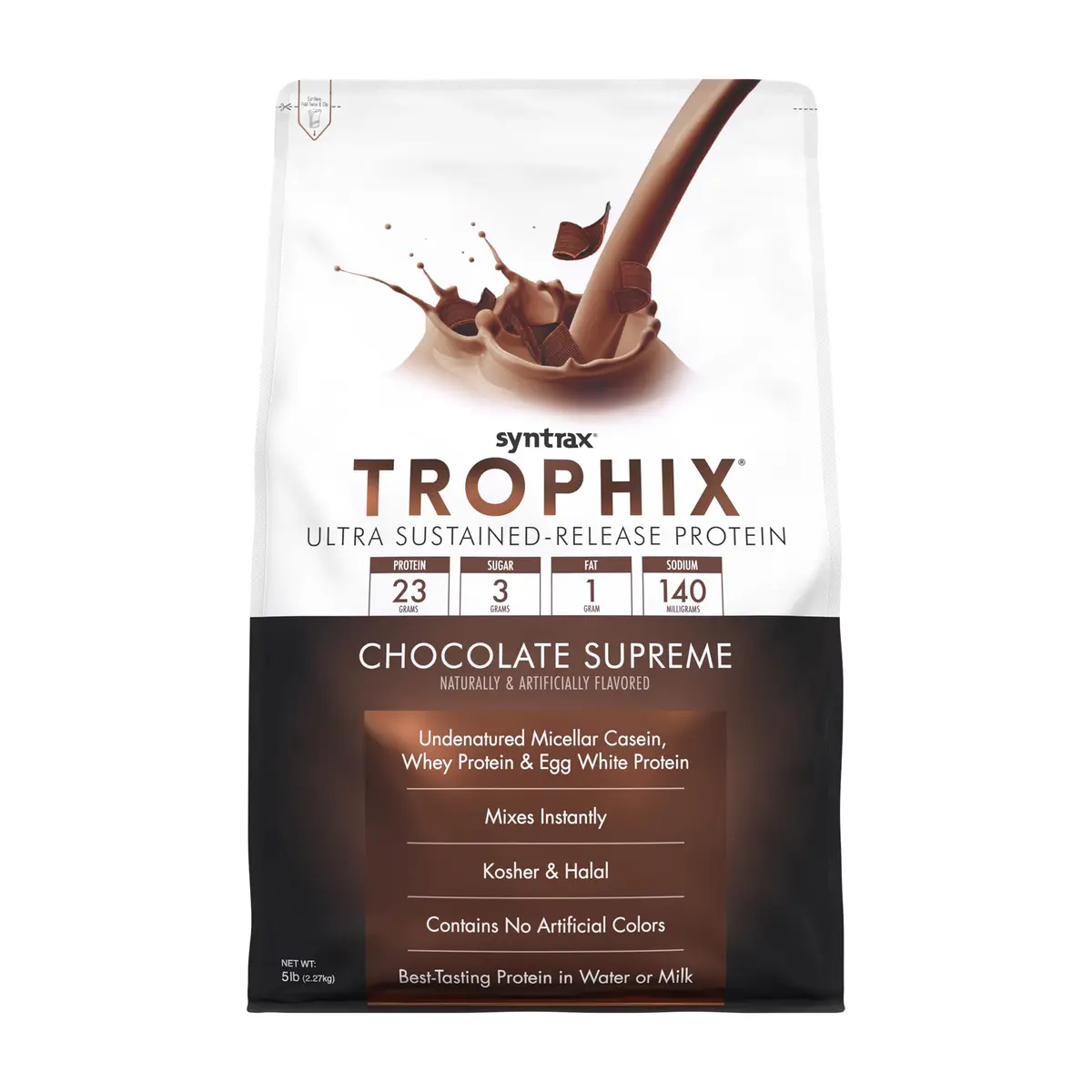 Syntrax Trophix Ultra Sustained‑Release Protein, Chocolate Supreme, 5 lb | Supports Long-Term Muscle Recovery - main product image