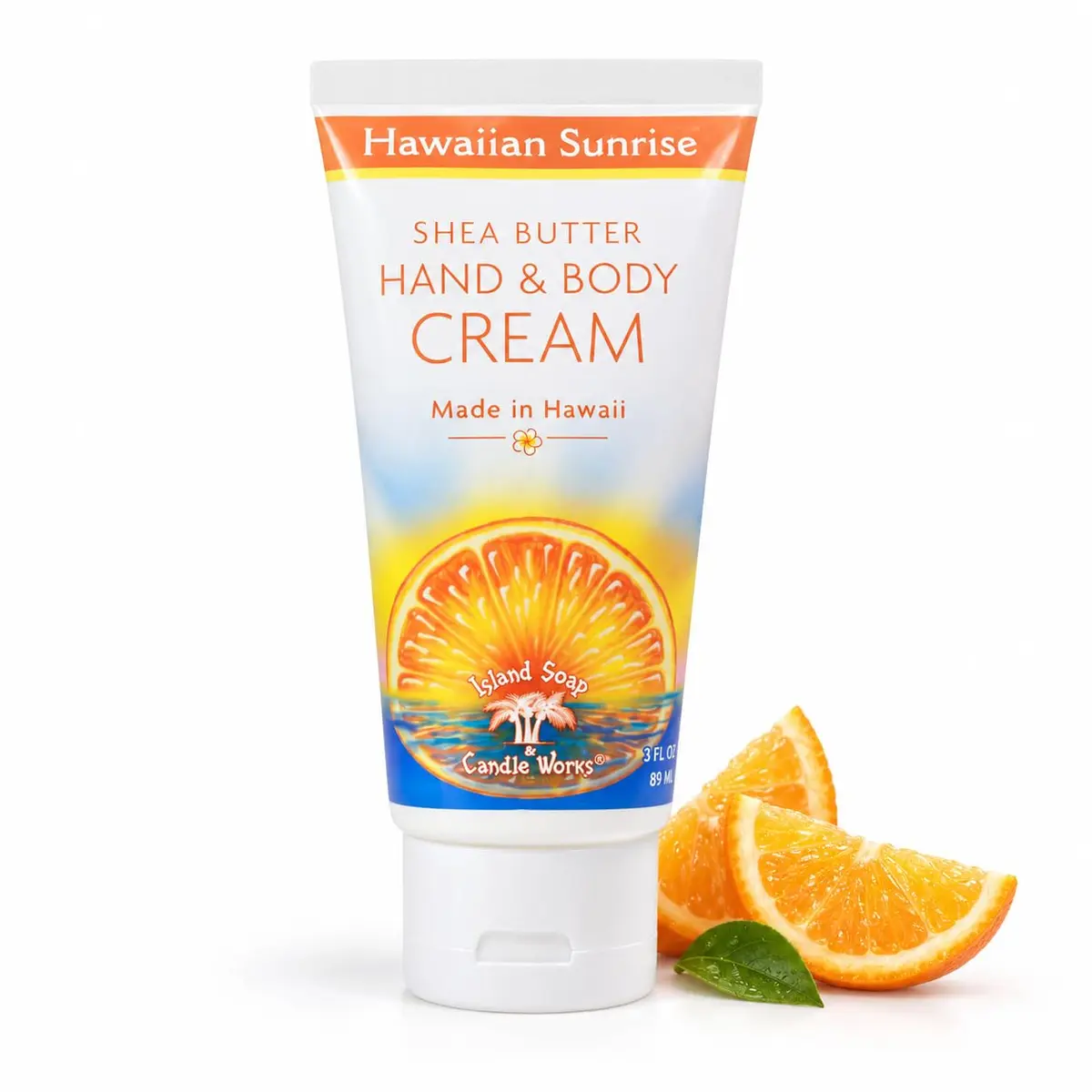 Island Soap & Candle Works Hawaiian Sunrise Body Cream 3 Oz | Refreshing Citrus & Shea Butter - main product image