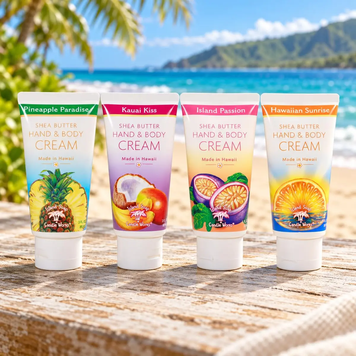 Island Soap & Candle Works Hawaiian Sunrise Body Cream 3 Oz | Refreshing Citrus & Shea Butter - view 6