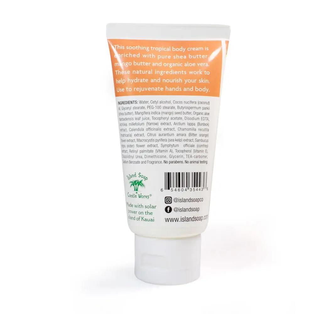 Island Soap & Candle Works Hawaiian Sunrise Body Cream 3 Oz | Refreshing Citrus & Shea Butter - view 2