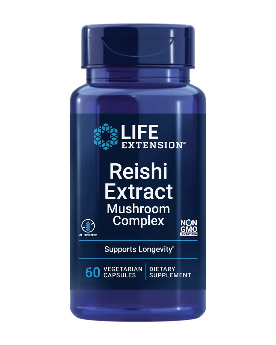 Life Extension Reishi Extract Mushroom Complex, 60 Capsules | Immune Support & Antioxidant Power - main product image
