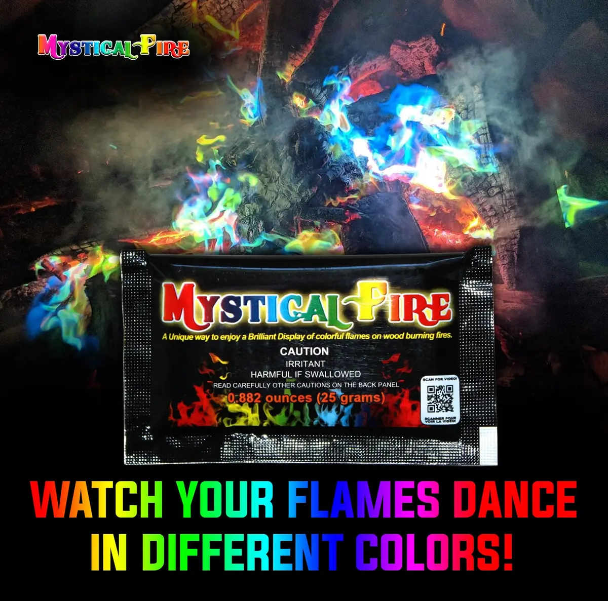 Mystical Fire Color Changing Packets – 24 Pack | Vibrant Flames for Outdoor Fire Pits & Campfires - view 4