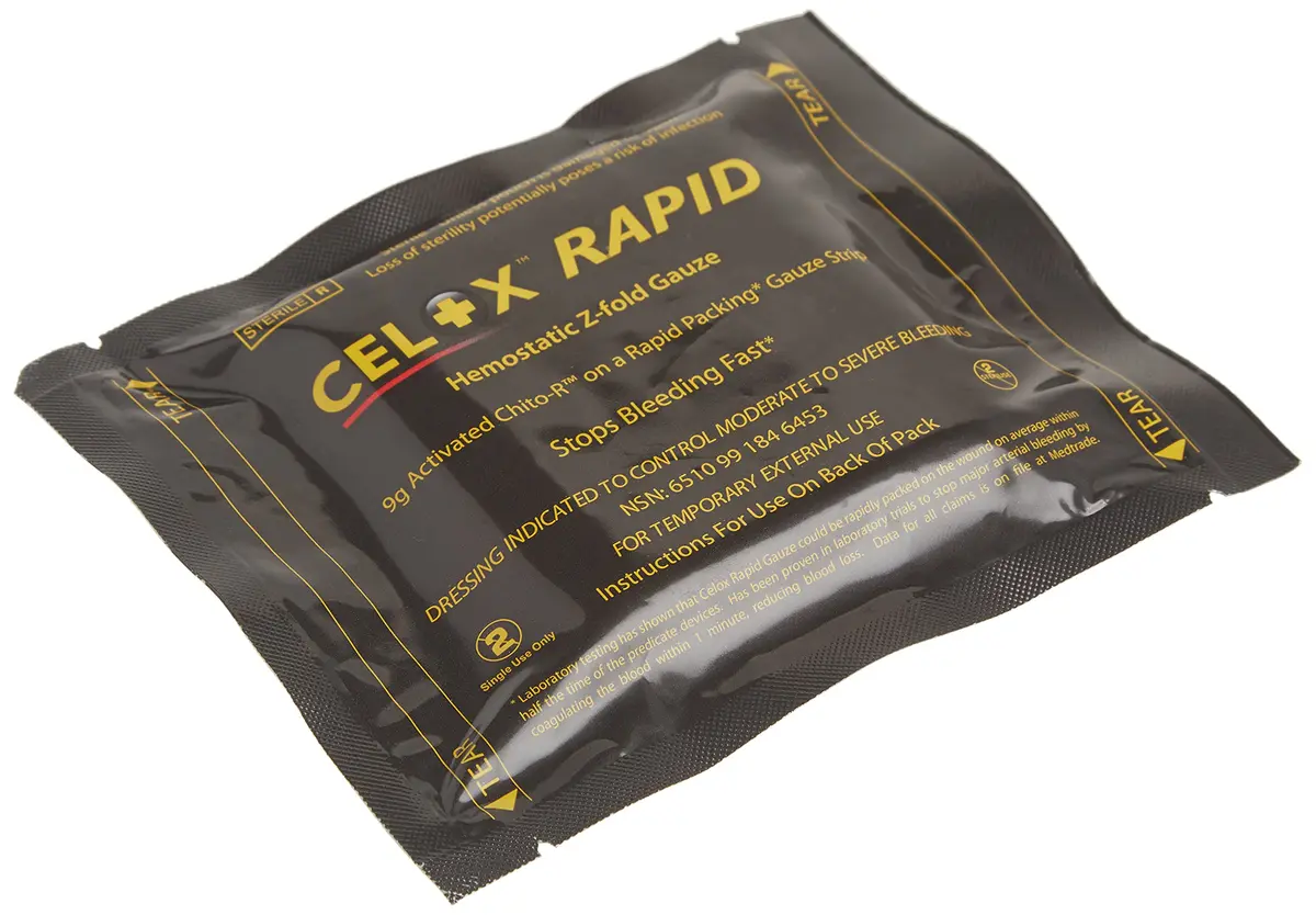 Celox RAPID Z-Folded Gauze 7.6cm x 1.5M (1 Count) | Stops Severe Bleeding in 60 Seconds - view 3