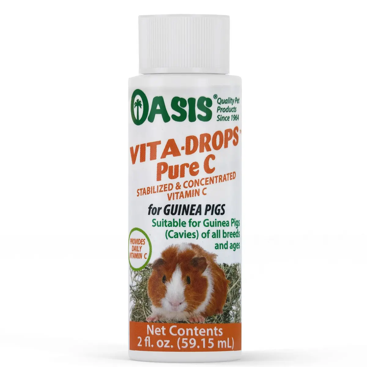 Kordon Oasis Vita-Drops-Pure C for Guinea Pig 2 Fl Oz | Supports Immune & Well-being - main product image