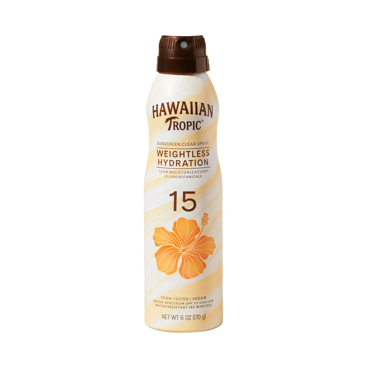 Hawaiian Tropic Silk Hydration Weightless Hydration Sunscreen Spray SPF 15, 177ml (6 Ounce) | Broad Spectrum UVA/UVB Protection - main product image
