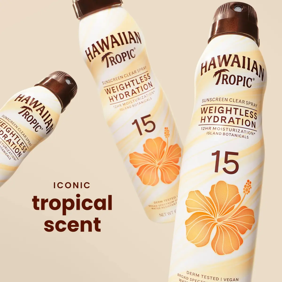 Hawaiian Tropic Silk Hydration Weightless Hydration Sunscreen Spray SPF 15, 177ml (6 Ounce) | Broad Spectrum UVA/UVB Protection - view 2