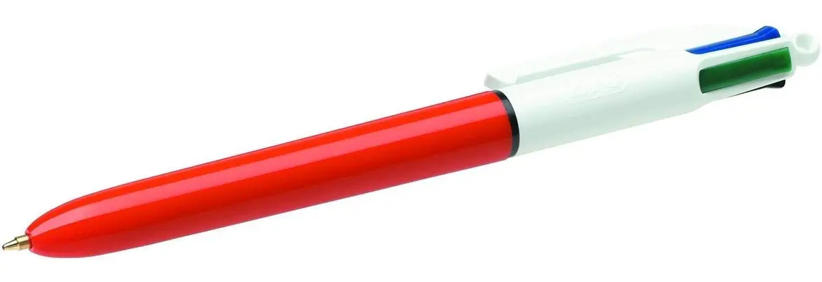 BIC 4 Colour Fine Point Retractable Ballpoint Pen | Bright Multi-Color Ink, 0.8mm Line Width, 1 Count - main product image