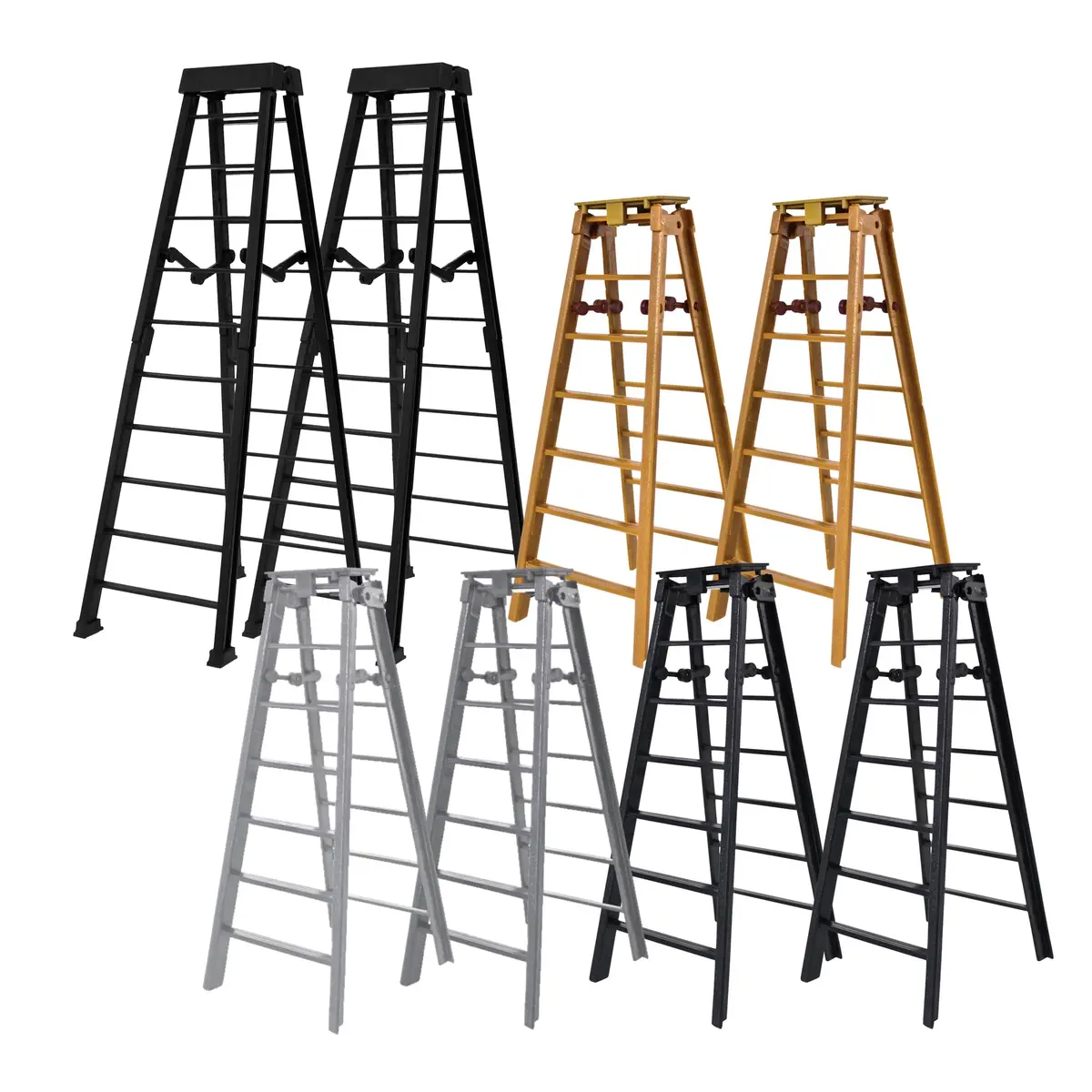 Figures Toy Company Ladder Match Accessory Set for Wrestling Action Figures | 8-Ladder Collection with Breakable 10-inch Ladders - main product image