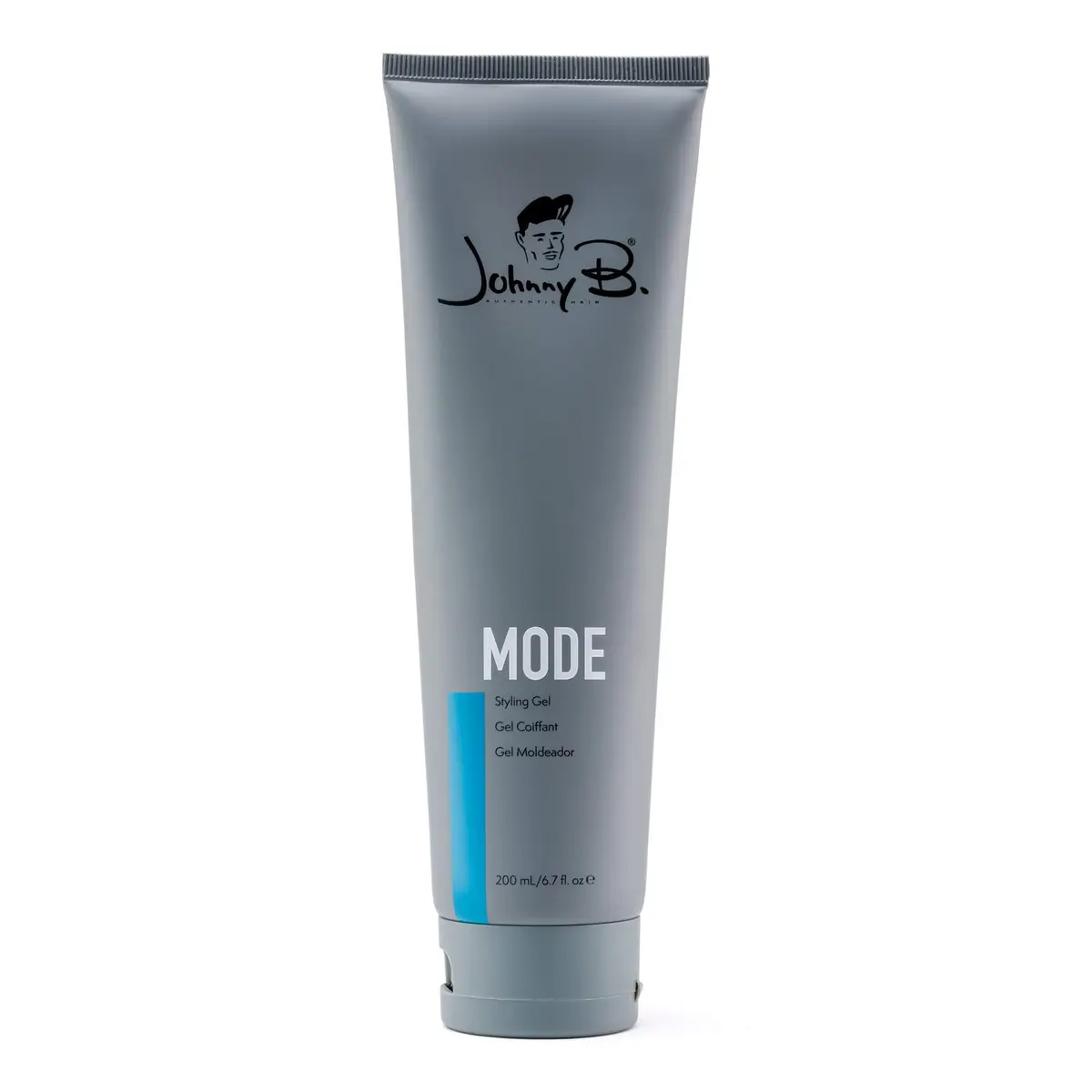 JOHNNY B. Mode Professional Hair Styling Gel, 6.7 Oz | Long Lasting, Alcohol-Free, No-Flake Formula for Men - main product image
