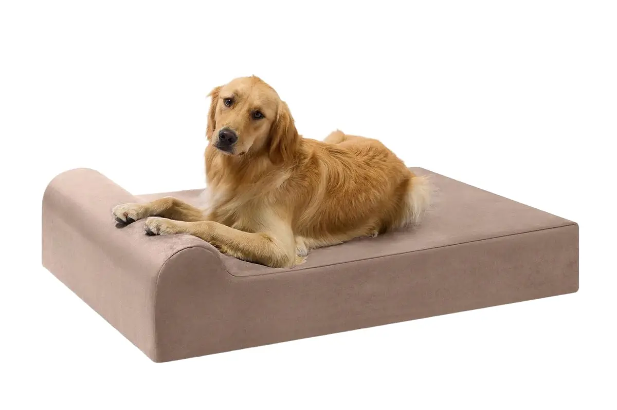 Big Barker Large Orthopedic Dog Bed - 7" Pillow Top with Headrest - 50-70 lbs | Memory Foam for Joint Pain & Arthritis - main product image