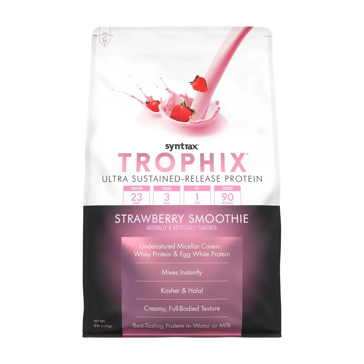 Syntrax Trophix Ultra Sustained-Release Protein, Strawberry Smoothie, 5 lb | Supports Muscle Recovery & Satiety - main product image