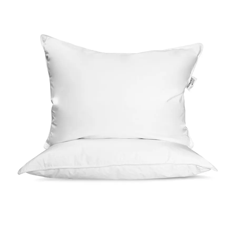 Pillowtex Hotel Feather & Down King Pillow Set (2 Pack) | Medium-Firm Support, White, Cotton Cover - main product image