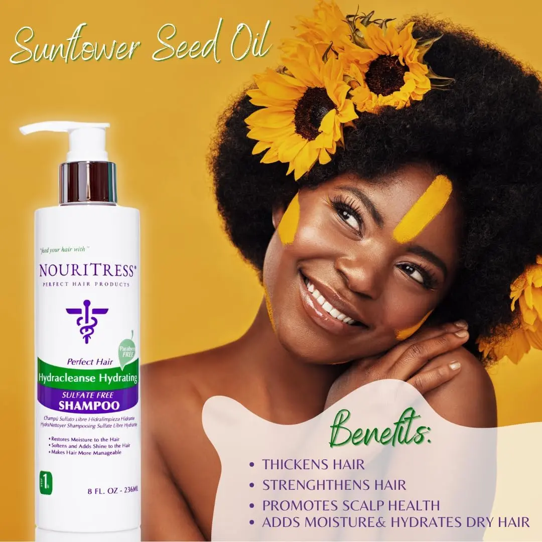 NouriTress Hydracleanse Sulfate Free Shampoo 8 fl oz | Moisturizes & Detangles, Safe for Sensitive Scalps - view 5