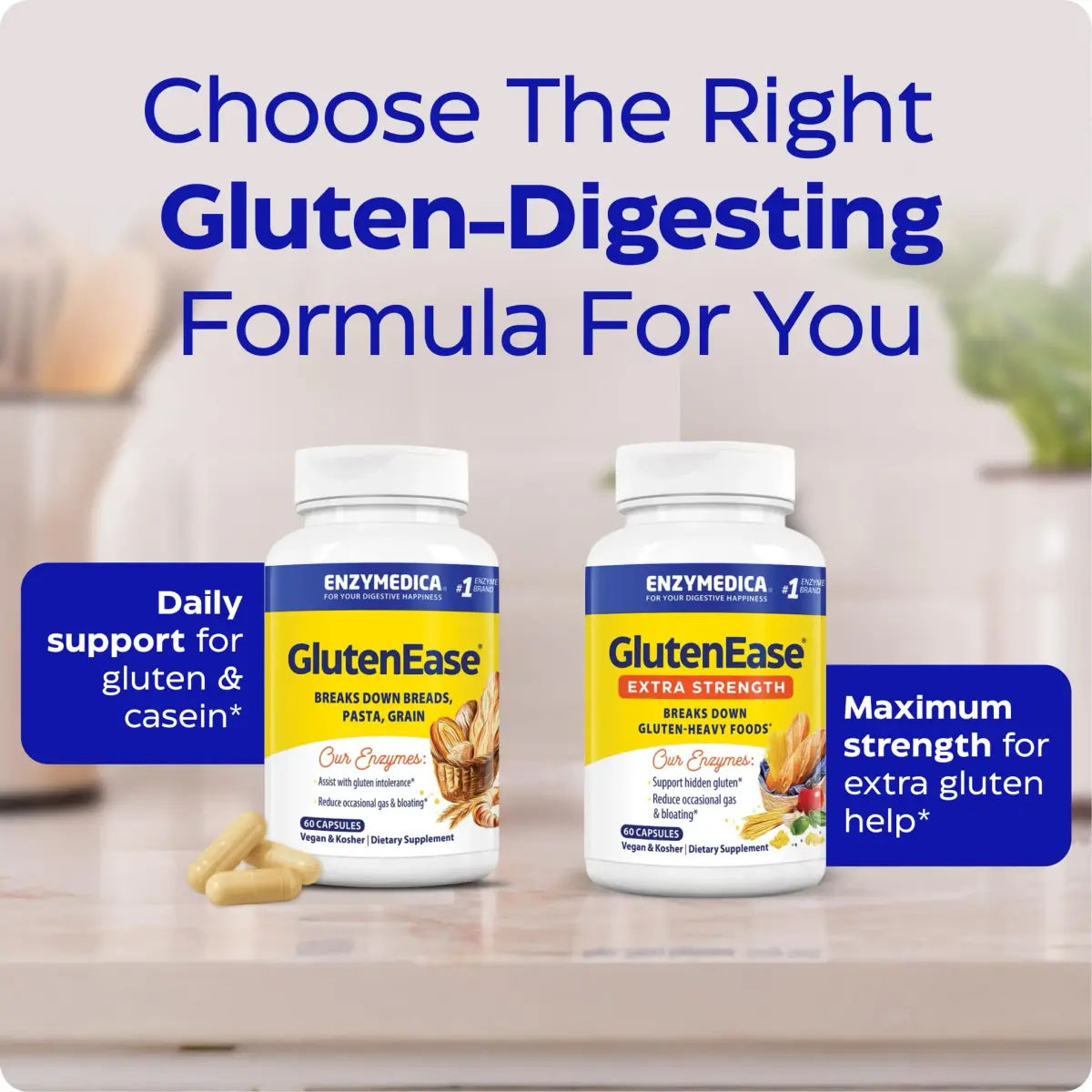 Enzymedica GlutenEase Extra Strength Digestive Enzyme Supplement 30 Capsules | Helps Gas & Bloating - view 4