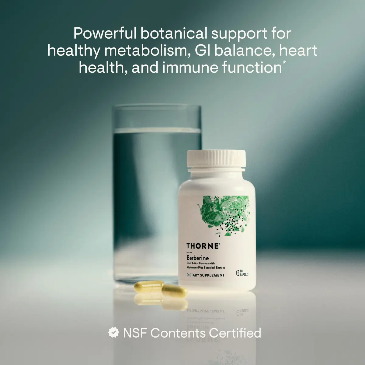 THORNE Berberine Dual Action Phytosome & HCl Formula 60 Capsules | Supports Heart Health, Immune System, Healthy GI & Cholesterol* - view 2