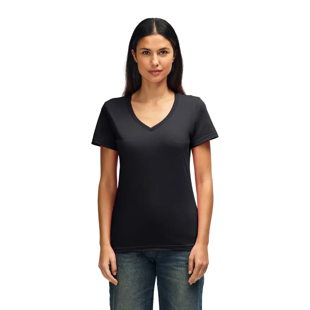 Gildan Ladies' Fitted V-Neck T-Shirt 100% Cotton | Soft, Preshrunk, Stylish Fit (70-120 chars) - main product image