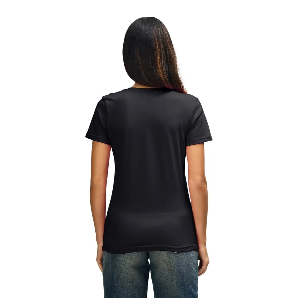 Gildan Ladies' Fitted V-Neck T-Shirt 100% Cotton | Soft, Preshrunk, Stylish Fit (70-120 chars) - view 2
