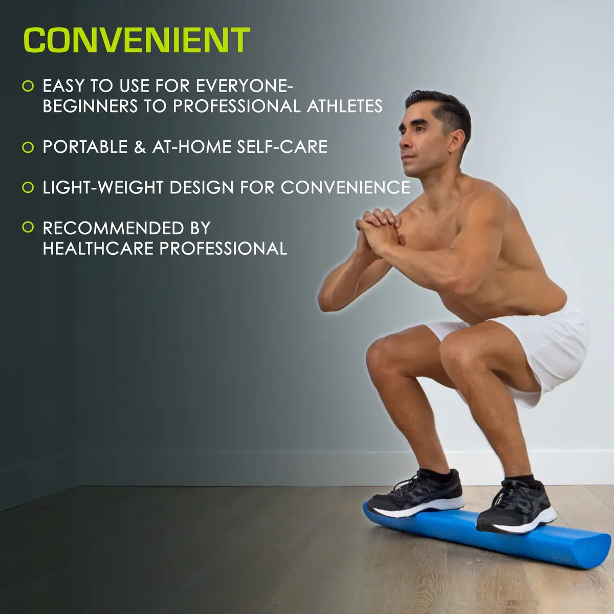 ProSourceFit Blue High Density Foam Roller 91cm (36") x 7.6cm (3") | Extra Firm Muscle Recovery & Core Training - view 7