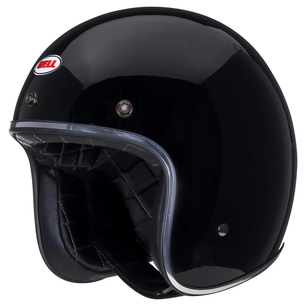 BELL Custom 500 Open Face Motorcycle Helmet - Black, Small | Classic Lightweight DOT Certified - view 3