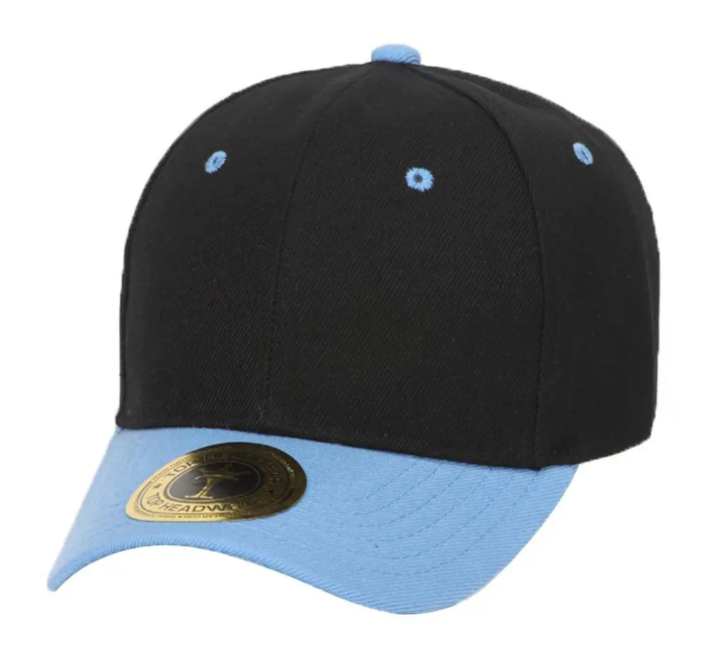 TOP HEADWEAR Adjustable Baseball Structured Cap Hat,Black Sky | Classic Fit, Solid Color, One Size - main product image