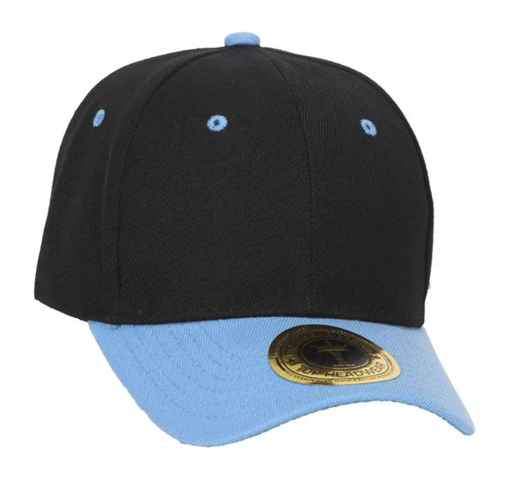 TOP HEADWEAR Adjustable Baseball Structured Cap Hat,Black Sky | Classic Fit, Solid Color, One Size - view 3