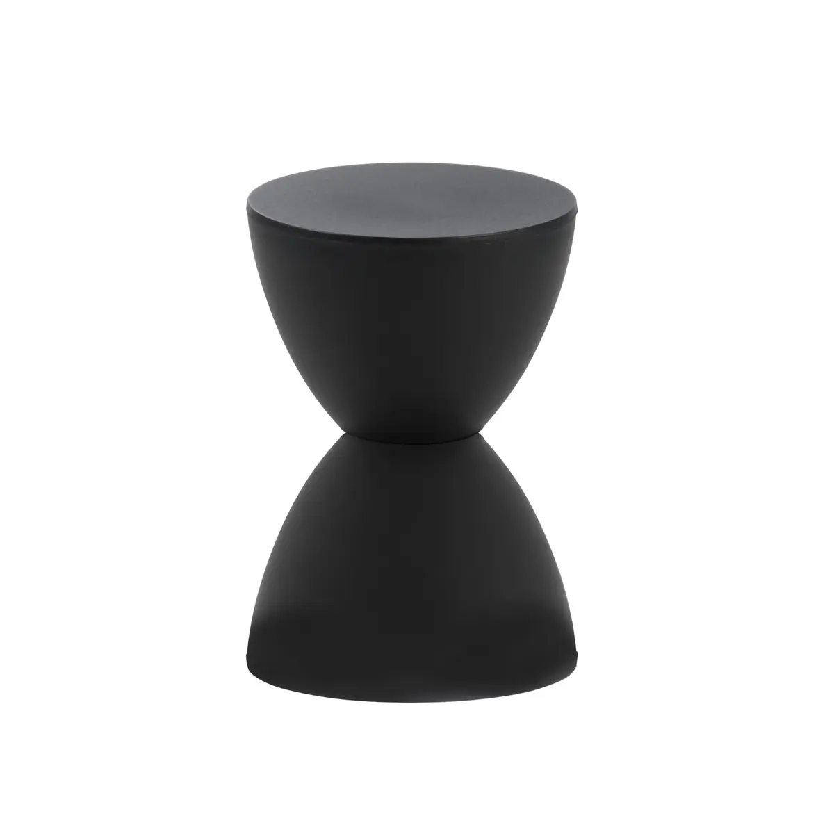 Euro Style Sallie Indoor/Outdoor Stool or End Table | Modern Hourglass Accent Style | UV- Protected Plastic 11.5in Diameter - main product image