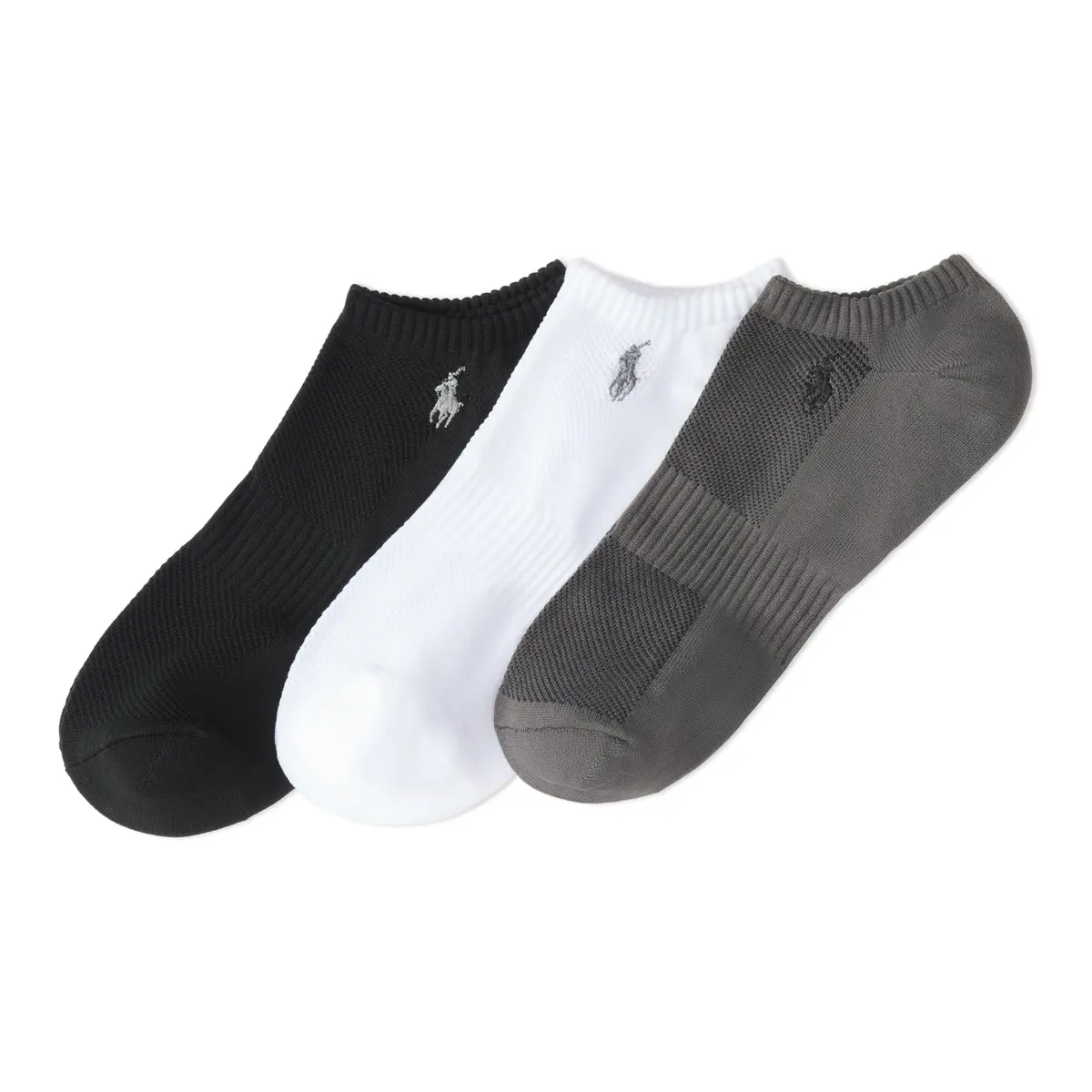 POLO RALPH LAUREN Men's Tech Low Cut Sock 3 Pack | Moisture-Wicking, Reinforced Toe, Mesh Panels - main product image