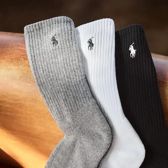 POLO RALPH LAUREN Men's Tech Low Cut Sock 3 Pack | Moisture-Wicking, Reinforced Toe, Mesh Panels - view 2