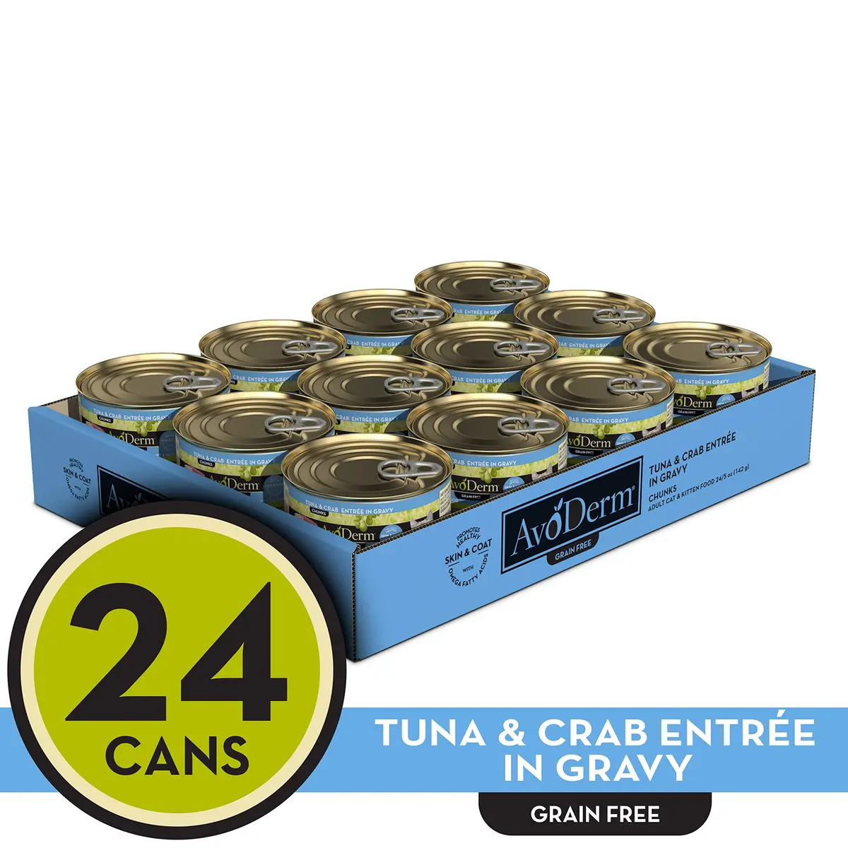 AvoDerm Natural Tuna & Crab Entrée in Gravy - Grain Free Wet Canned Cat Food 5 oz - view 2